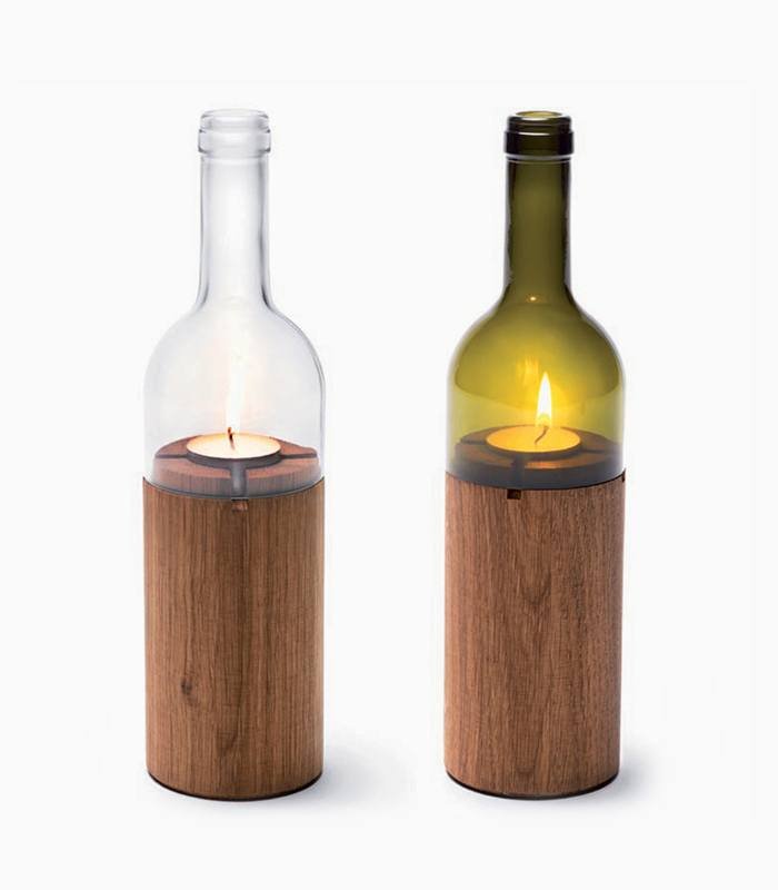 Wine bottle lantern - الصورة 2